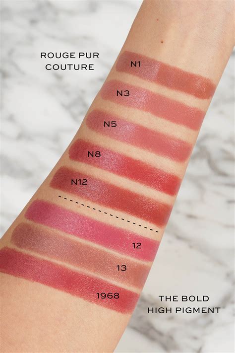 ysl le rouge swatch|ysl rouge pur couture x19.